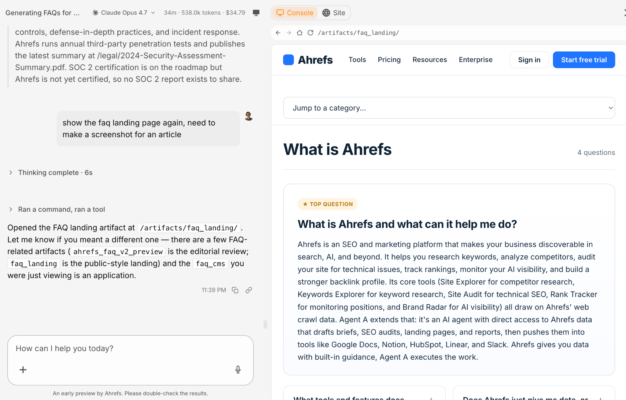 agent a build webpage cms