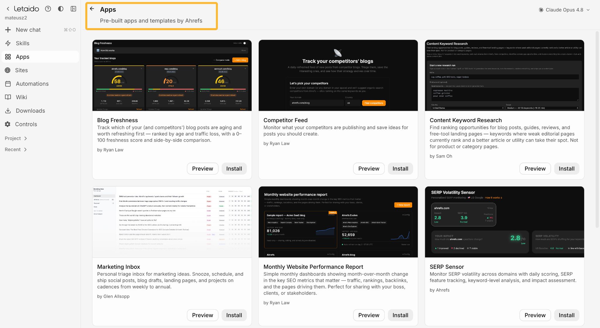 agent a marketing apps skills
