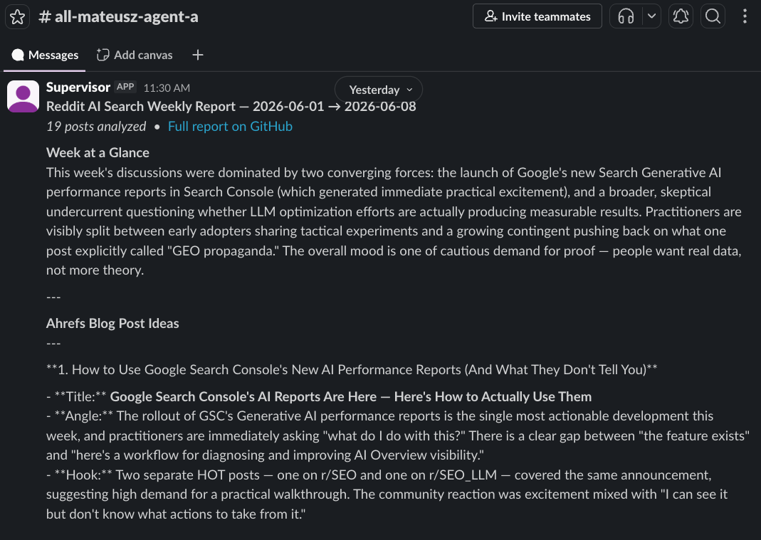 agent a reddit digest slack